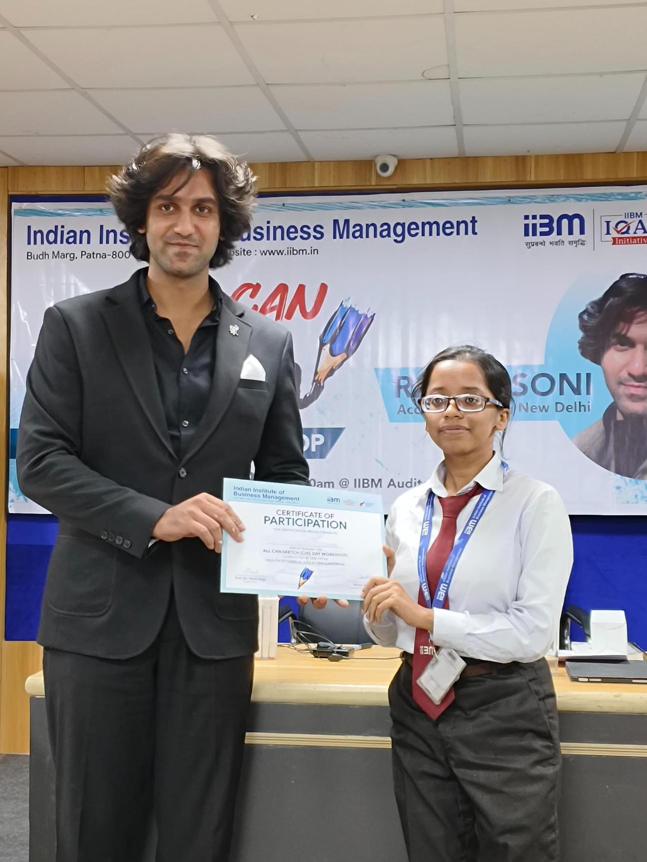 Rahul Soni Conducts “All Can Sketch” Workshop for PGDM, BBA, BCA & MAMC Students at IIBM and ZHI Patna